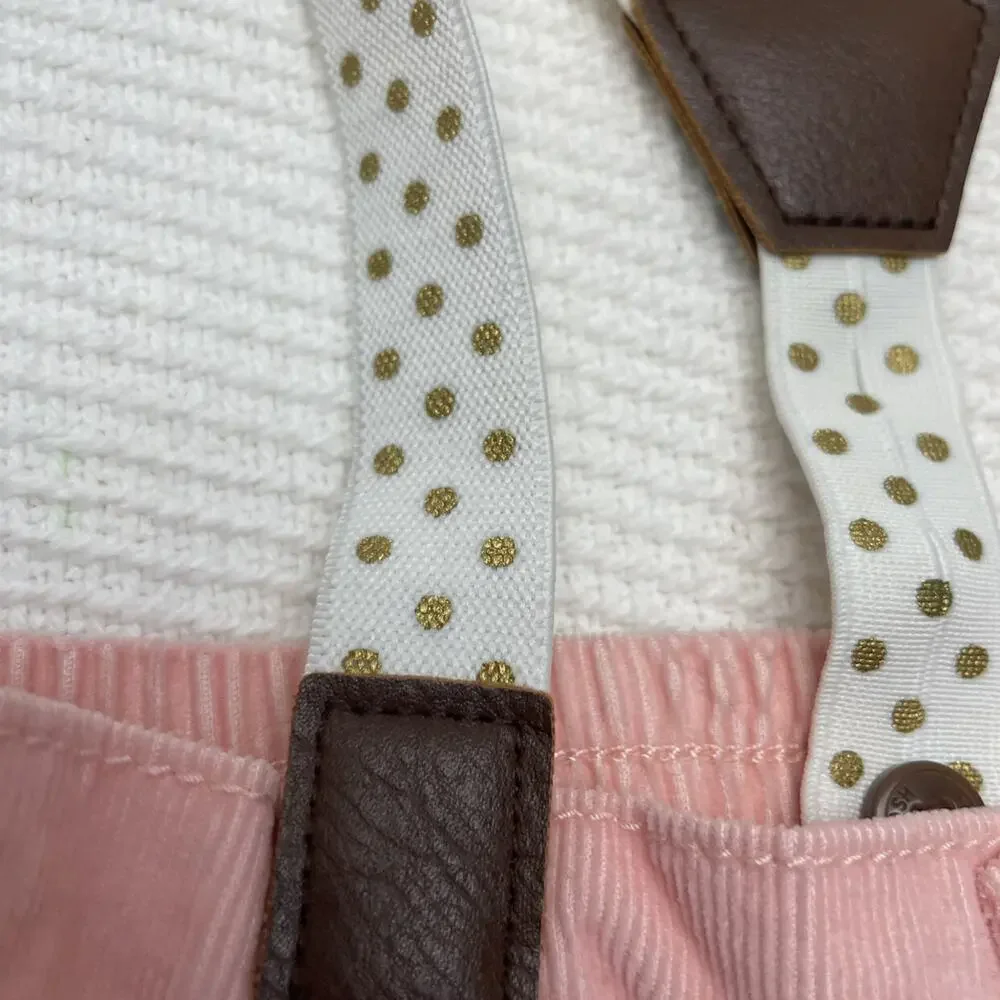 Oshkosh Pink Corduroy Pants With Suspenders